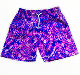 Kids' Geometric Batik Print Quick-Dry Swim Trunks
