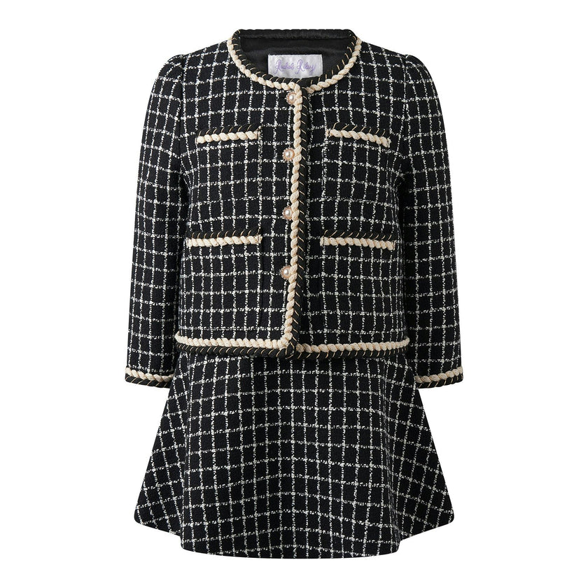 Check Tweed Jacket & Skirt Set