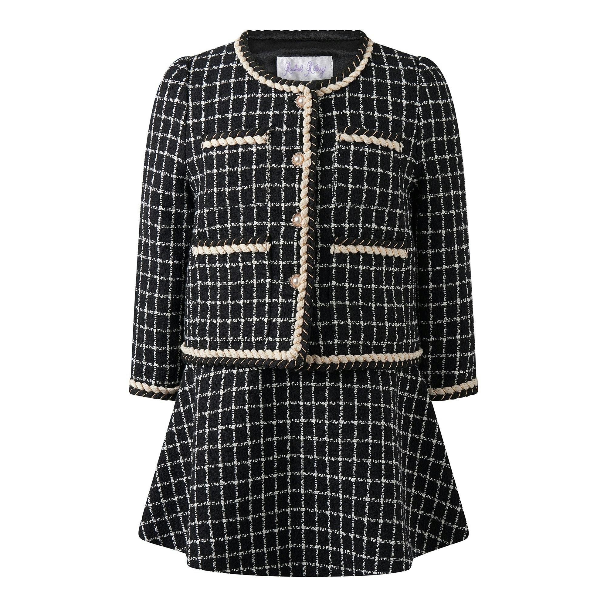 Check Tweed Jacket & Skirt Set