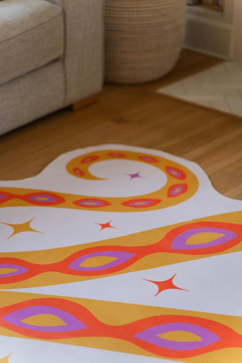 Abstract Snake Rug by Jessica Miller