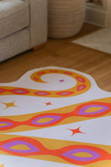 Abstract Snake Rug by Jessica Miller