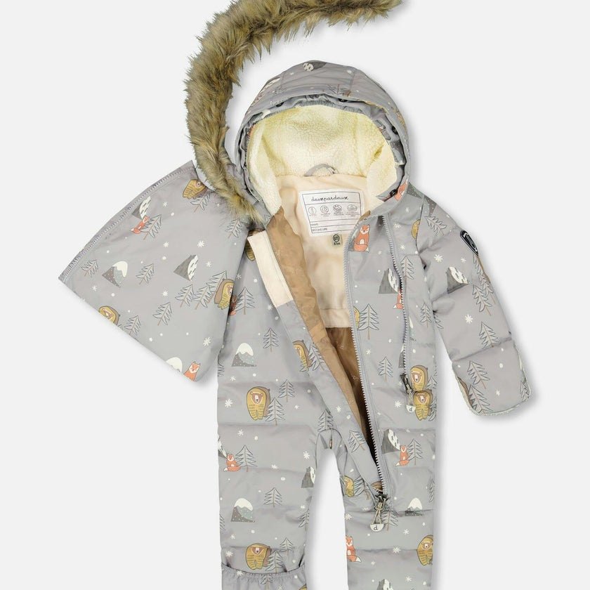 One-Piece Baby Snug Snowsuit Designed for Car Seat
