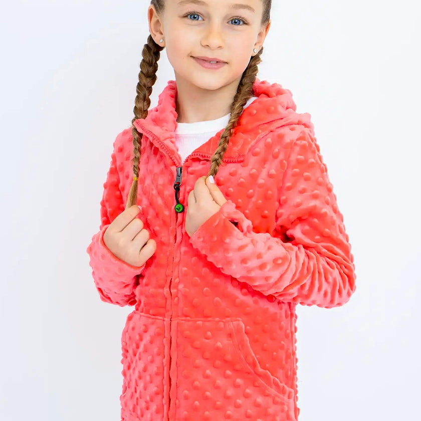 Minky Bubble Zip Hoodie