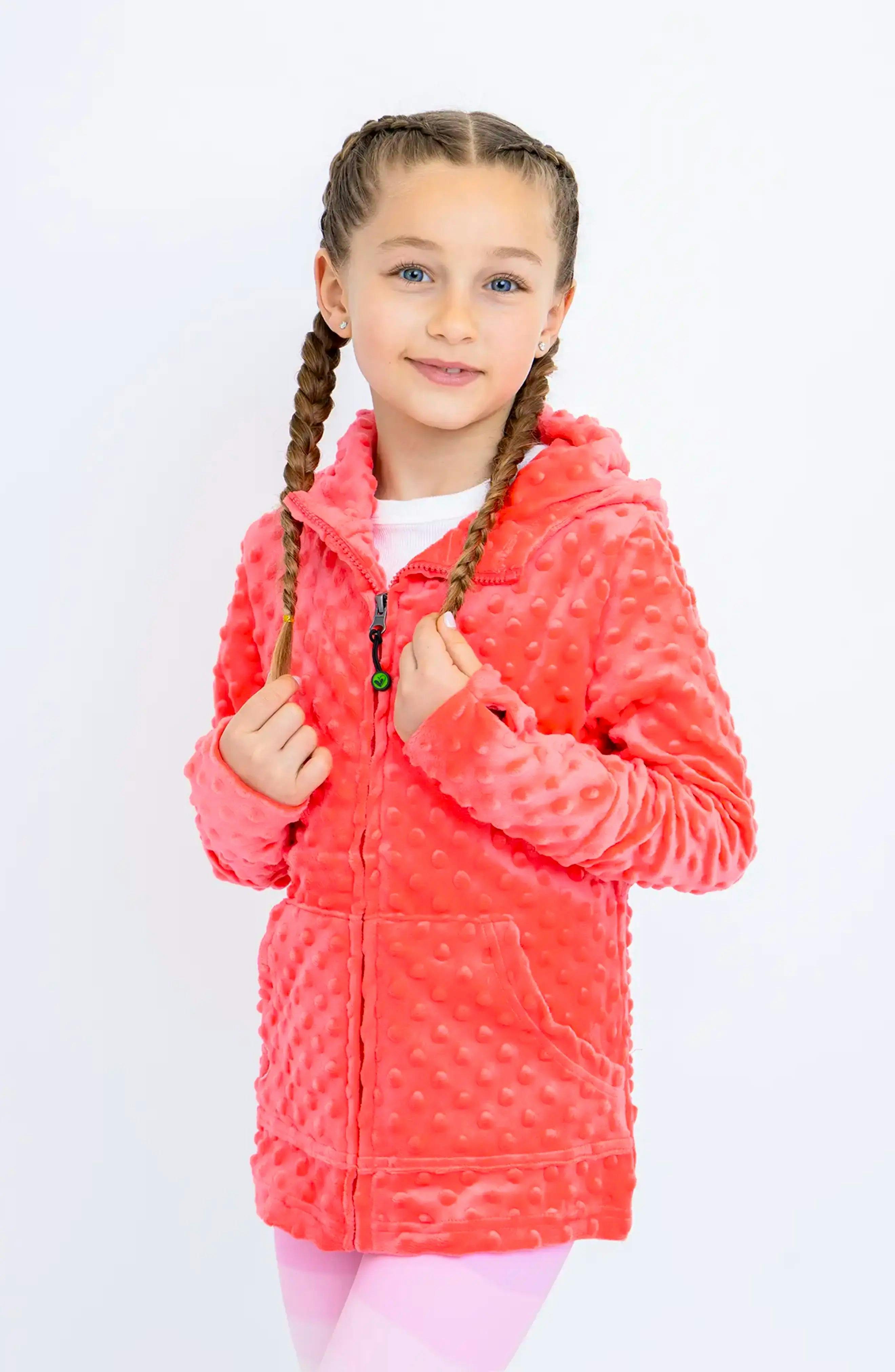 Minky Bubble Zip Hoodie
