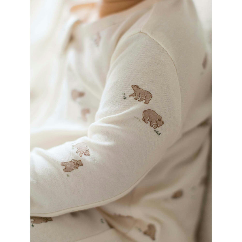 Peyton Zipper Sleeper | Bear / Truffle + Thyme