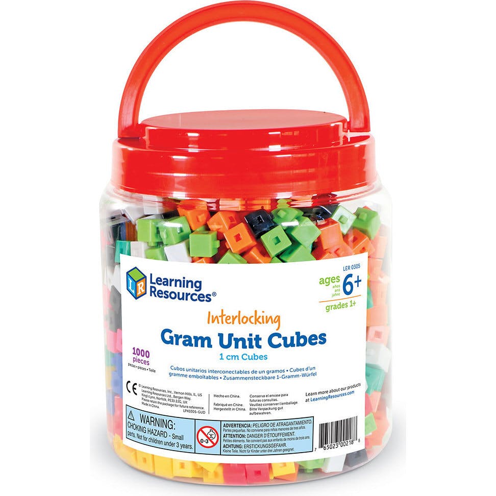 Interlocking Centimeter Cubes Set of 1000