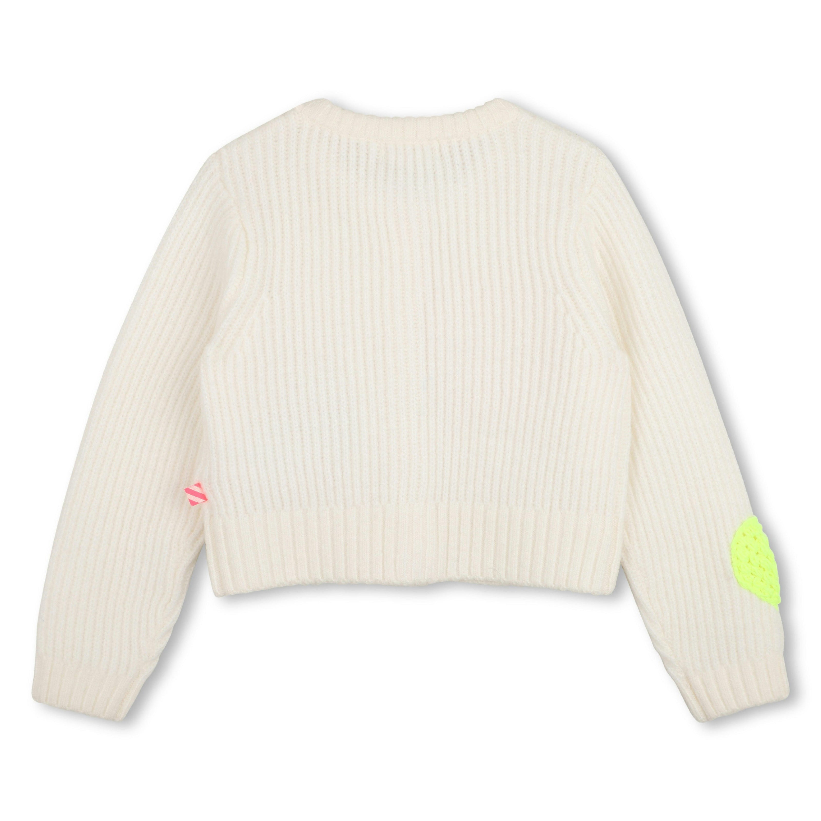 Ivory Heart Patch Cardigan
