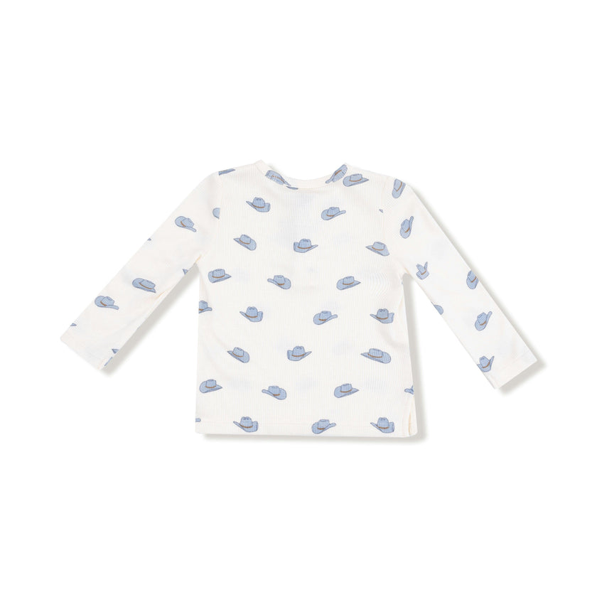 Petite Cowboy Hats - Long Sleeve Henley