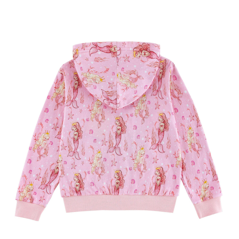 Soft Fleece Zip-up Hoodie, Mermaid