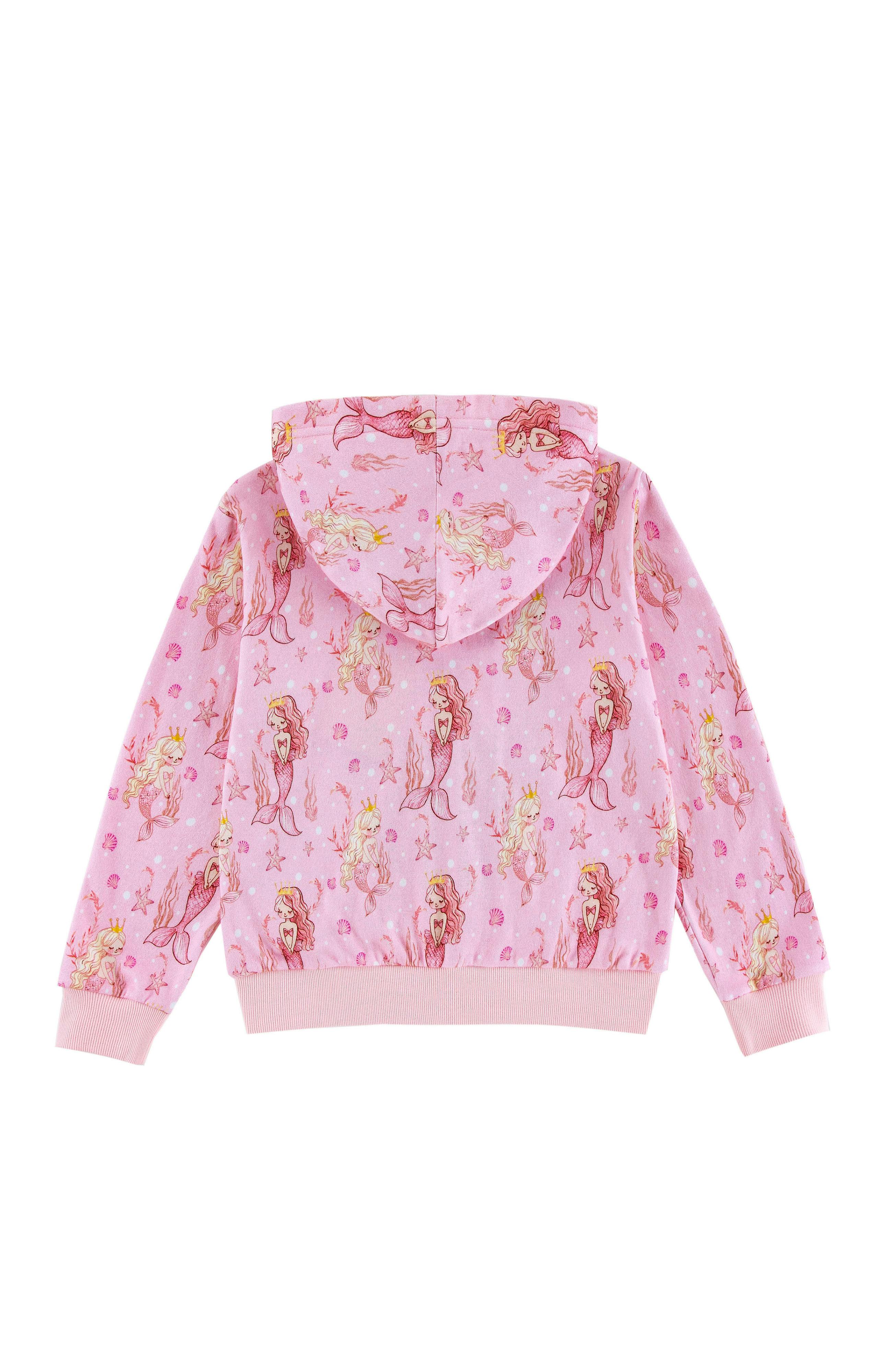 Soft Fleece Zip-up Hoodie, Mermaid