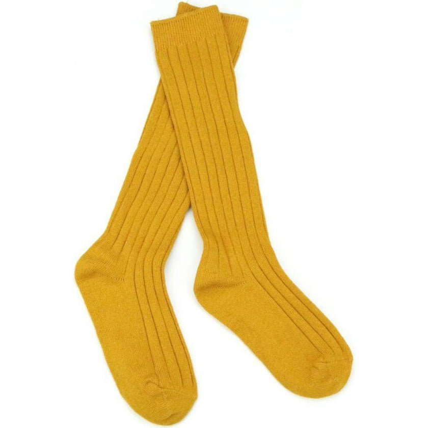 Ribbed Knee High Socks (Mustard)