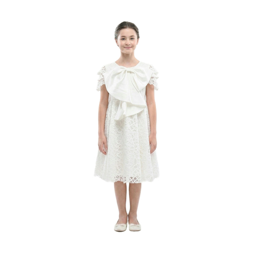 Cream Pamela Embroidered Dress