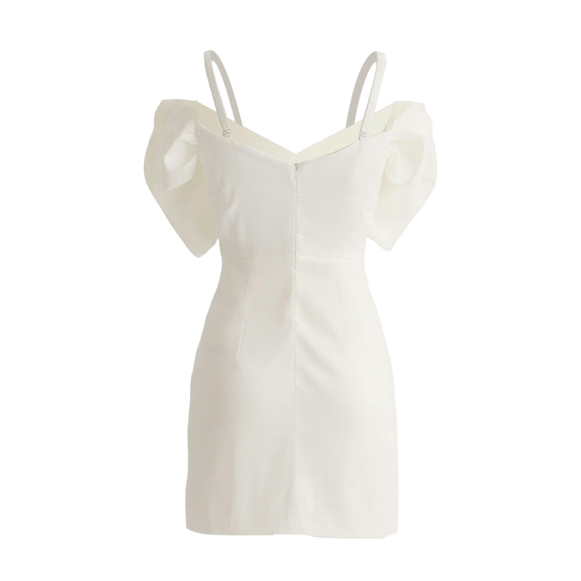 White Bachma Bow Mini Dress