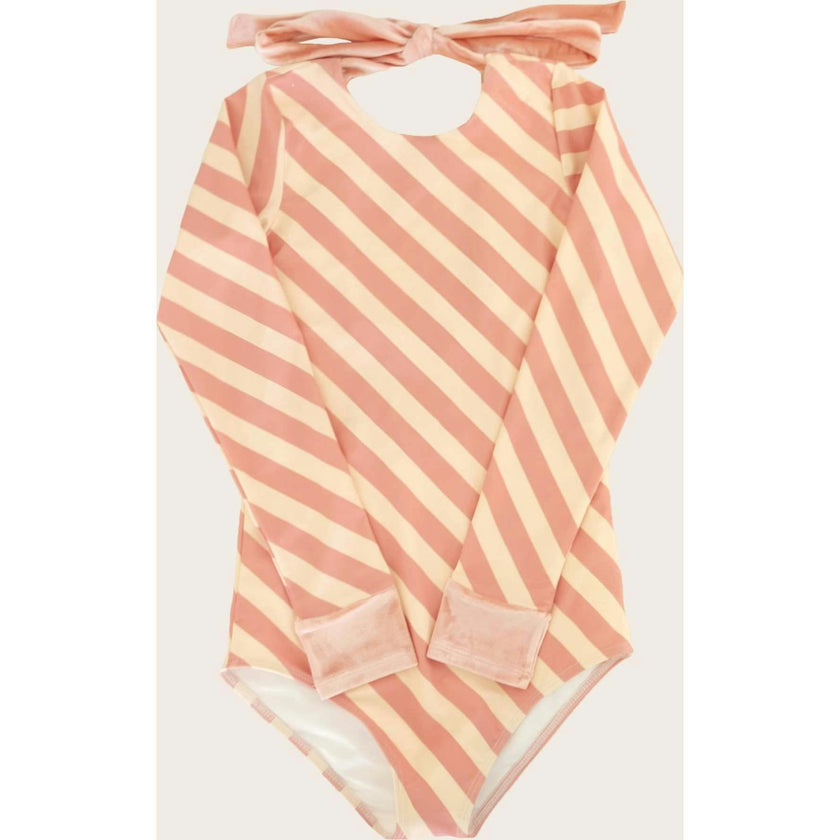 Soleil Stripe One Piece Long Sleeve