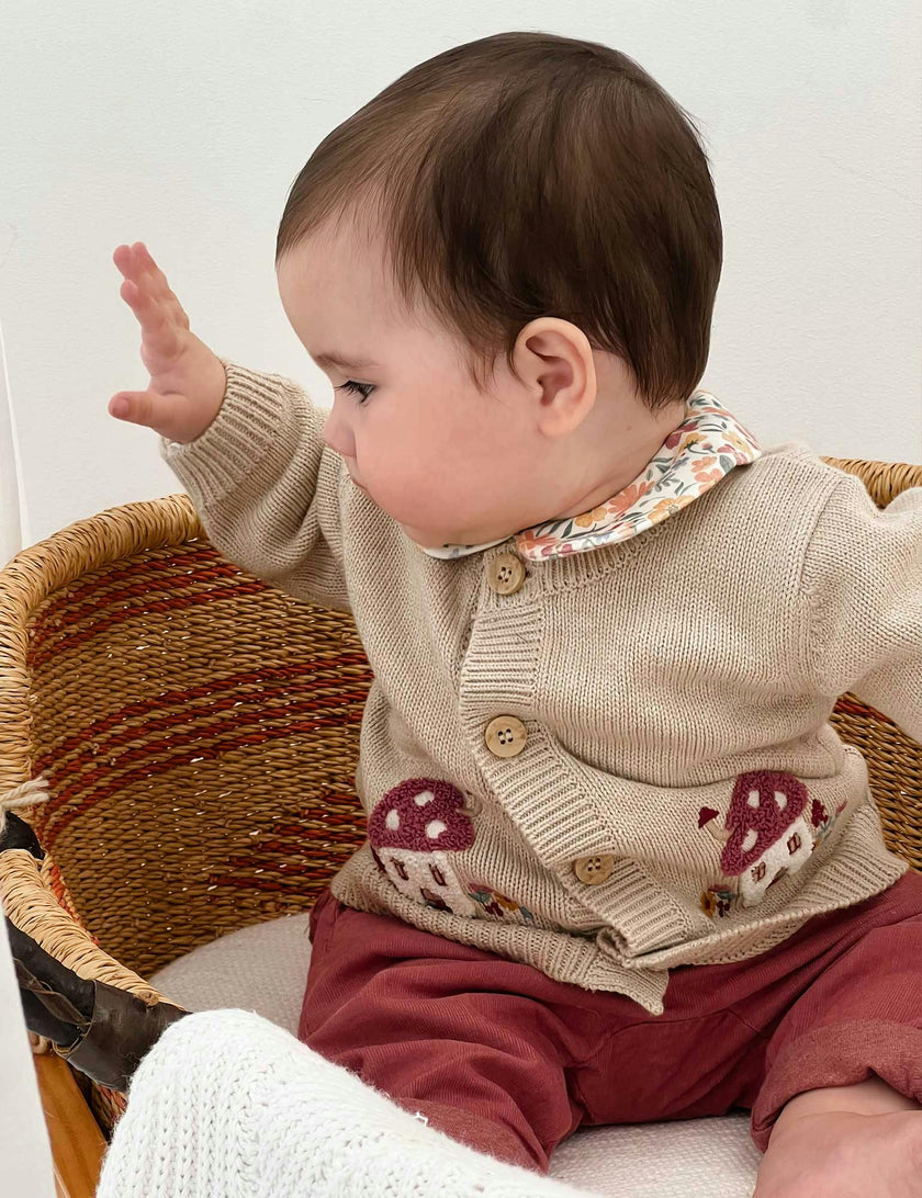 Toadstool Cardigan Oatmeal Melange