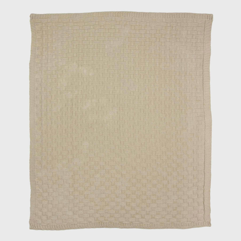 Textured Sustainable Knit Throw Blanket - Basketweave