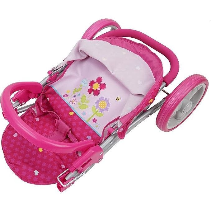 Garden Doll Jogger Stroller Doll Accessory w/ Retractable Canopy