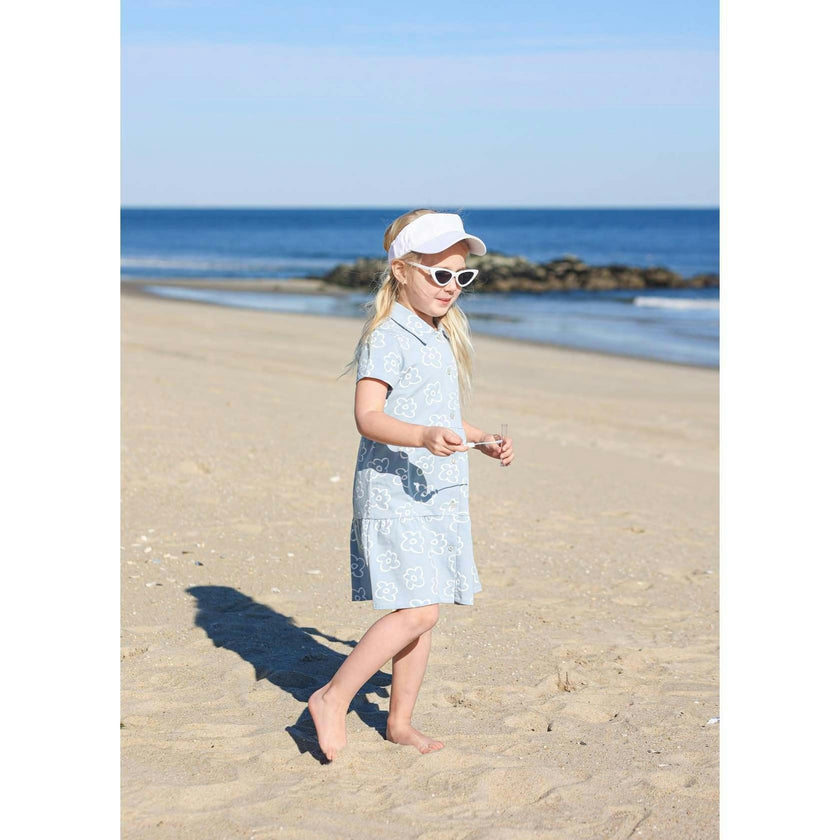 Tiered Flower Short Sleeve Dress