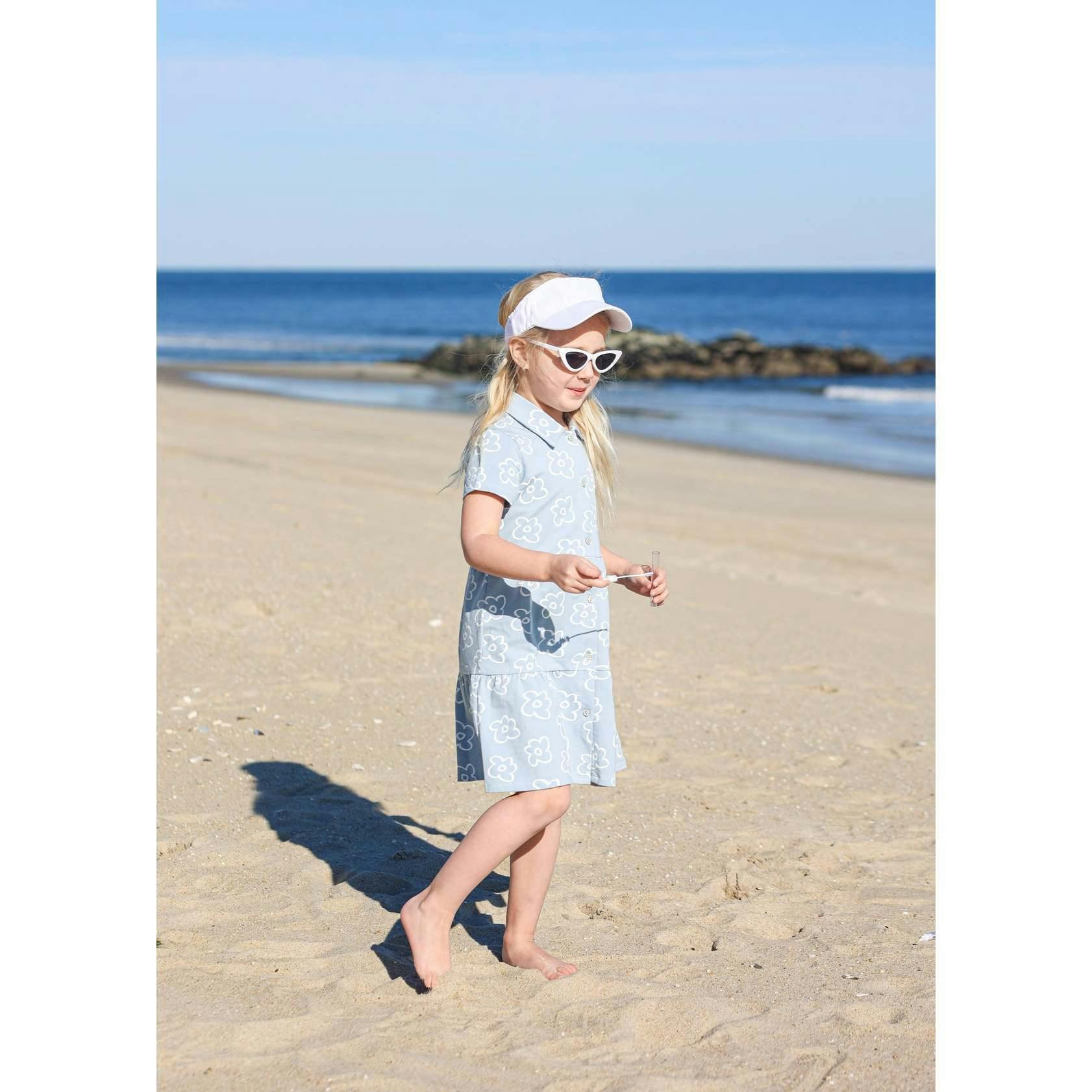 Tiered Flower Short Sleeve Dress