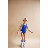 The Soho Crossover Back Strap One-Piece Swimwsuit, Blue Deep