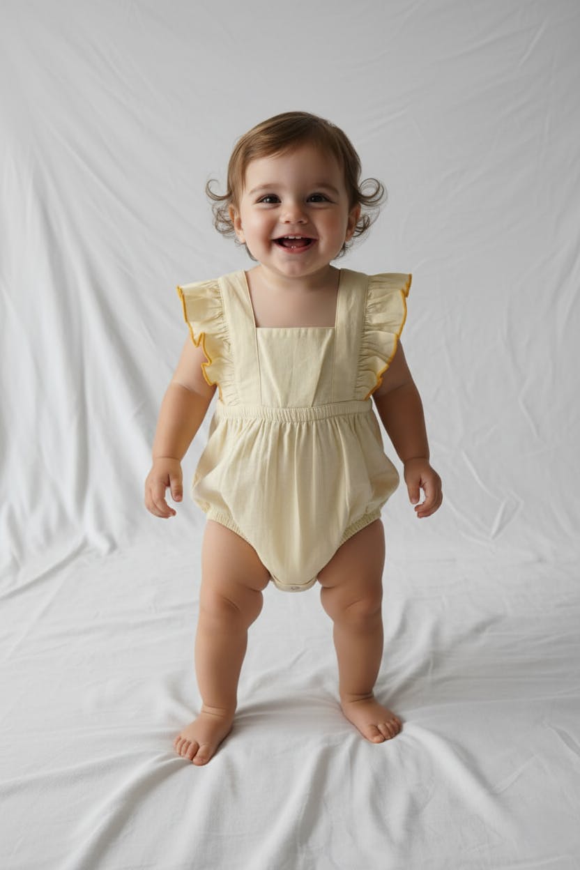 Racerback Romper Butter Yellow
