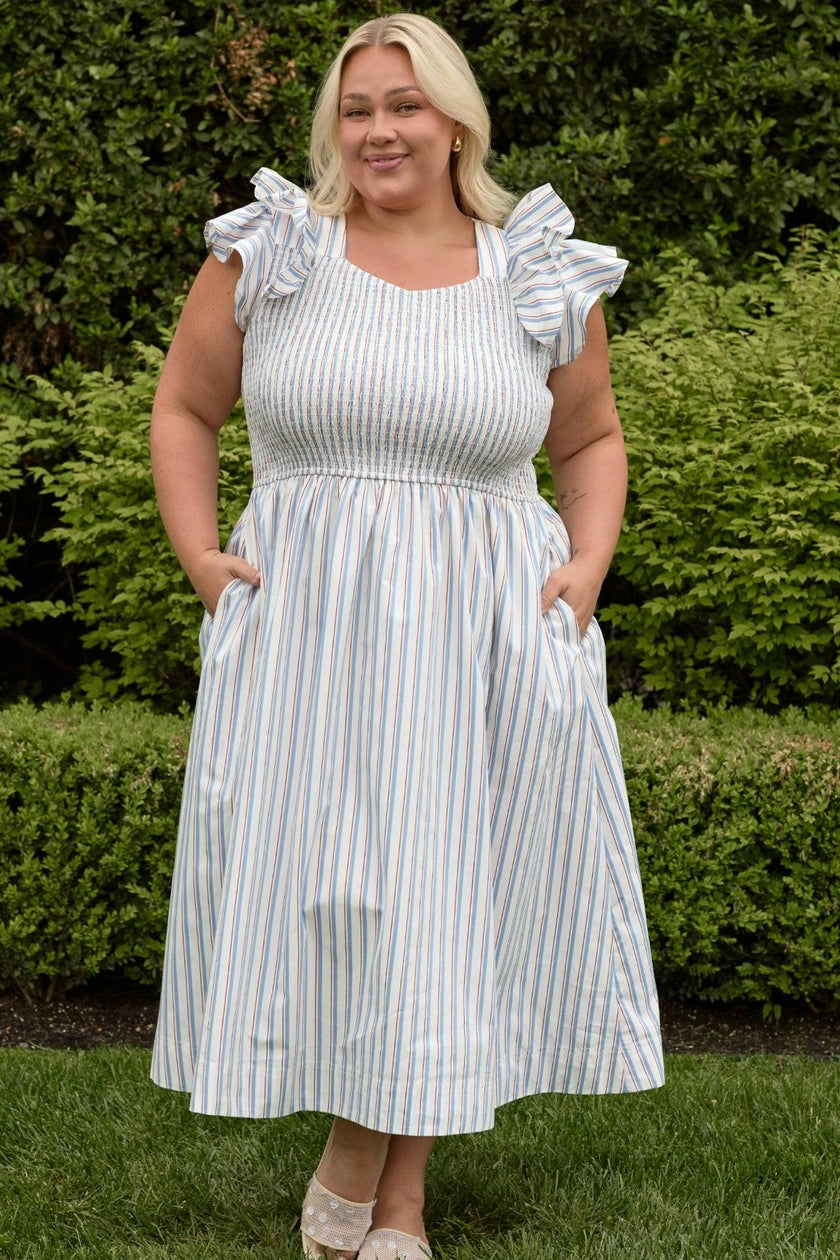 Hattie Dress in Heritage Stripe