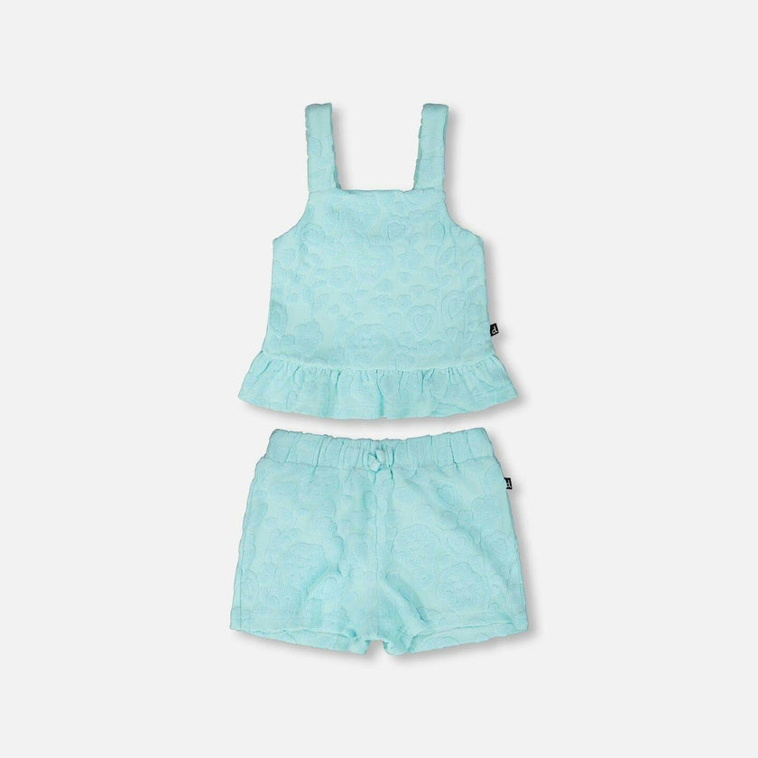 Terry Tank Top With Shorts Set