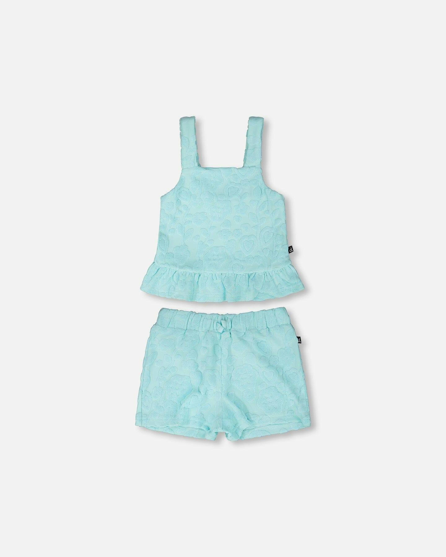 Terry Tank Top With Shorts Set