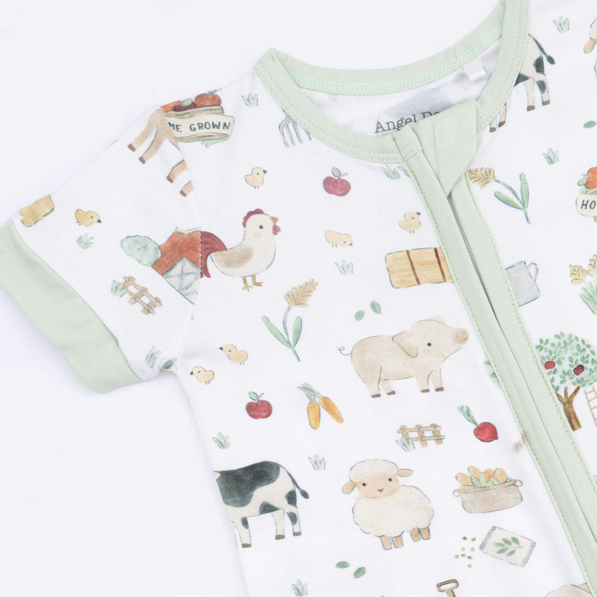 Cute Farm Animals Uni - Shortie 2 Way Zipper Romper