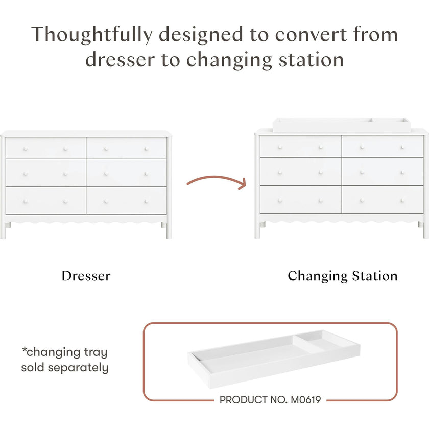 Swell 6-Drawer Wide Assembled Dresser (56")