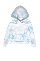Mini Kian Hooded Sweatshirt in Blue Aquarelle Fleur