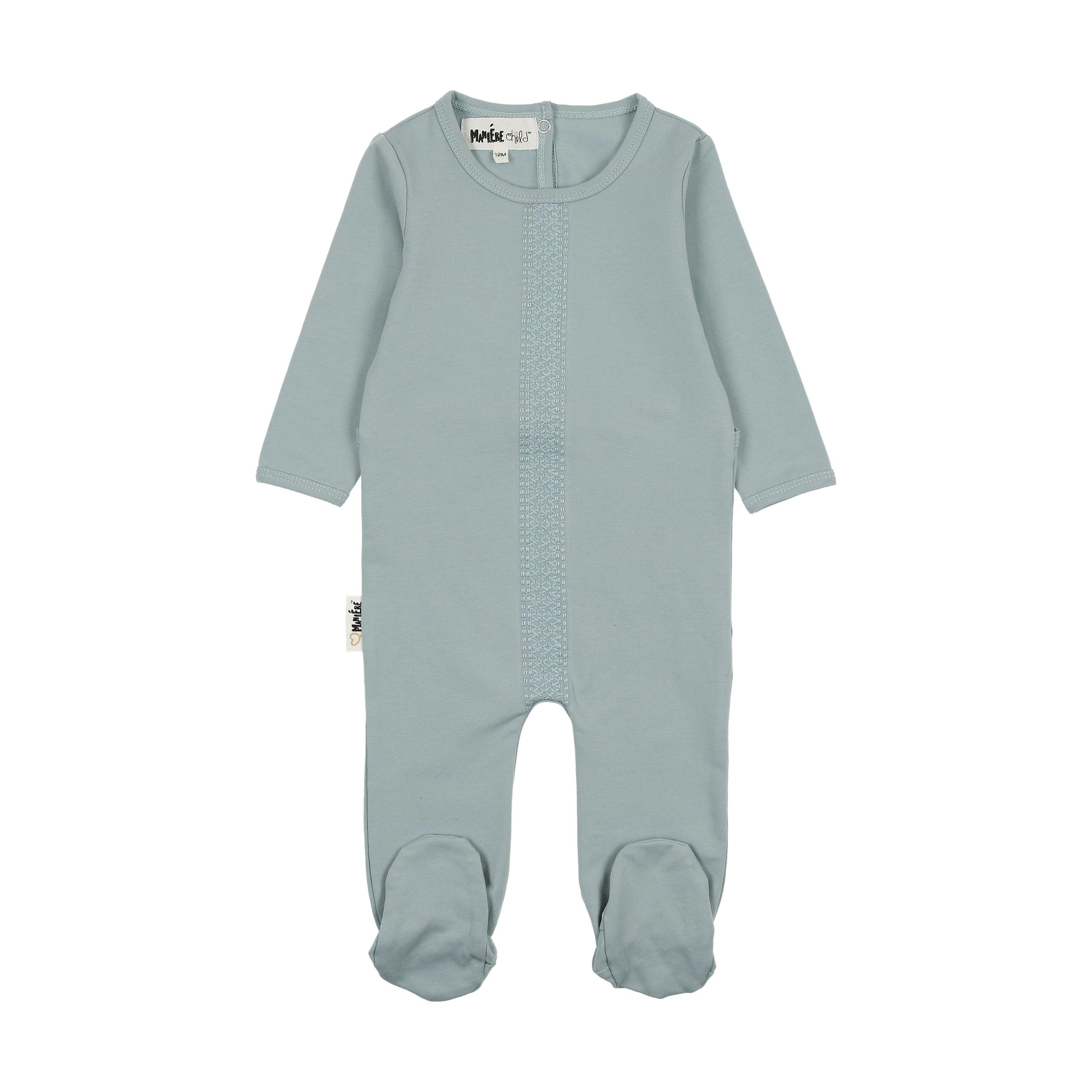 Elegant Embroidered Long Sleeve Footie