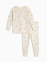 2 Piece Long Sleeve Jammie Set Basket / Cranberry