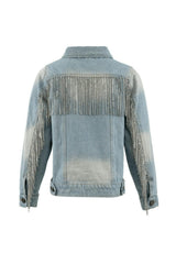 Crystal Tassel Denim Jacket