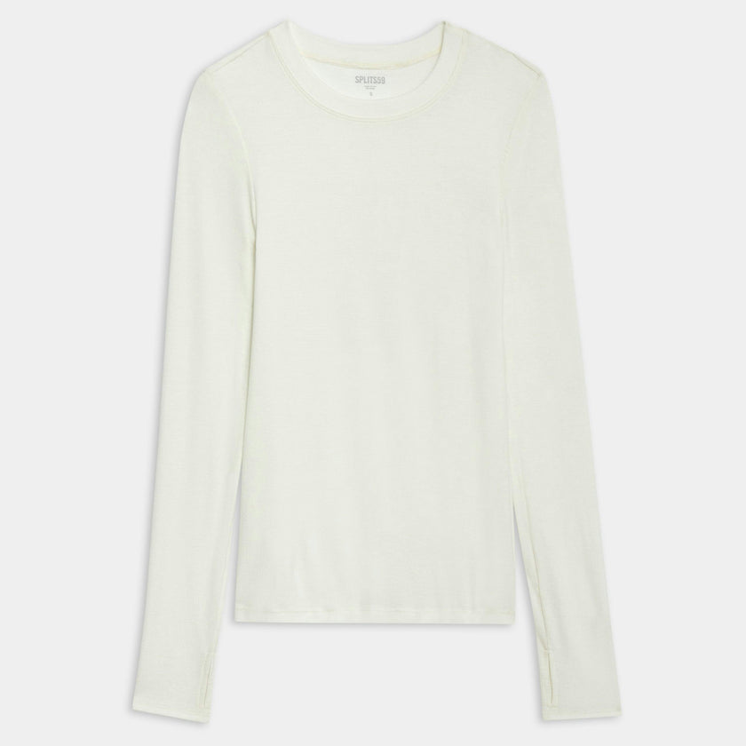 Louise Rib Long Sleeve - White