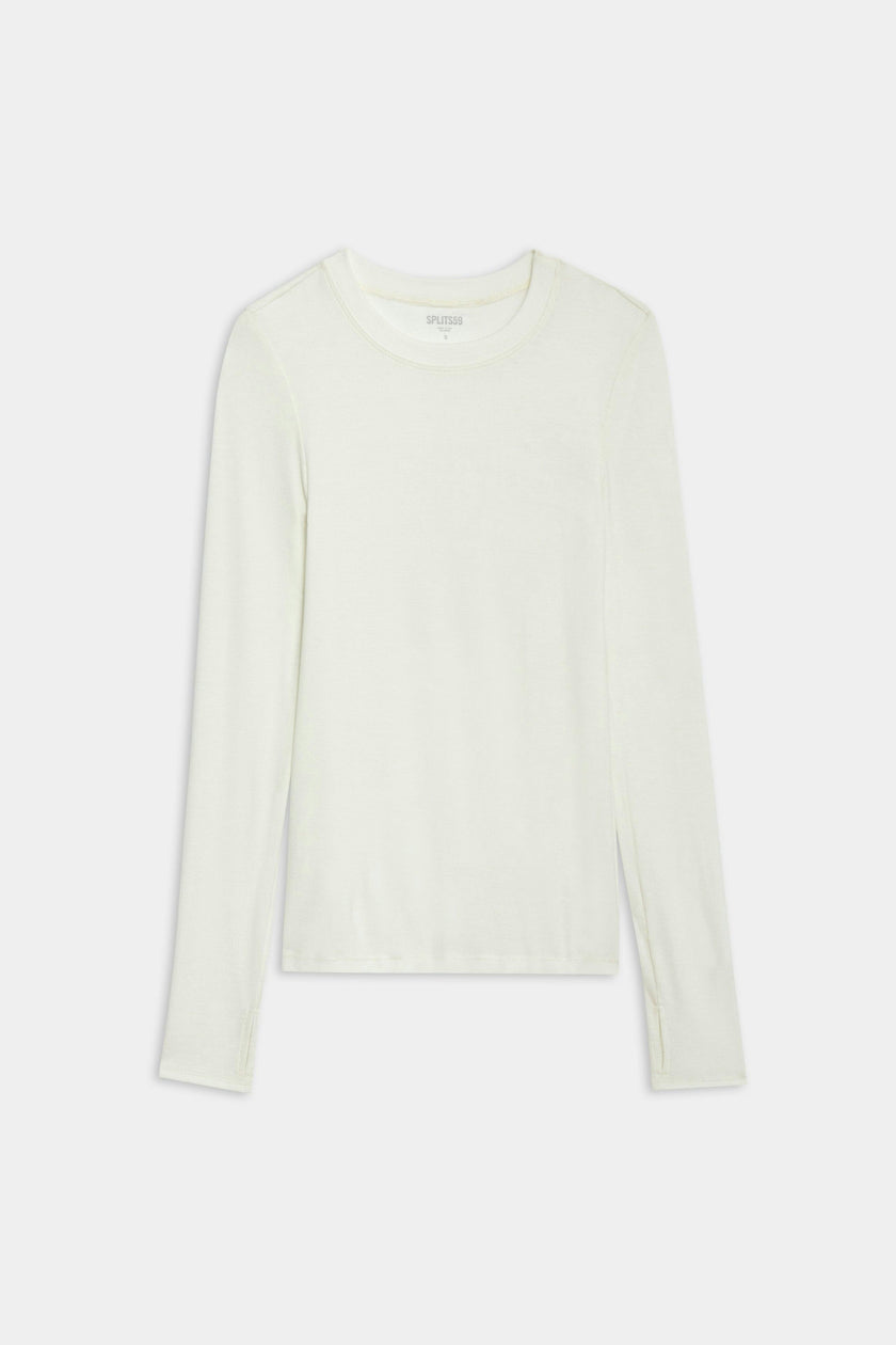 Louise Rib Long Sleeve - White