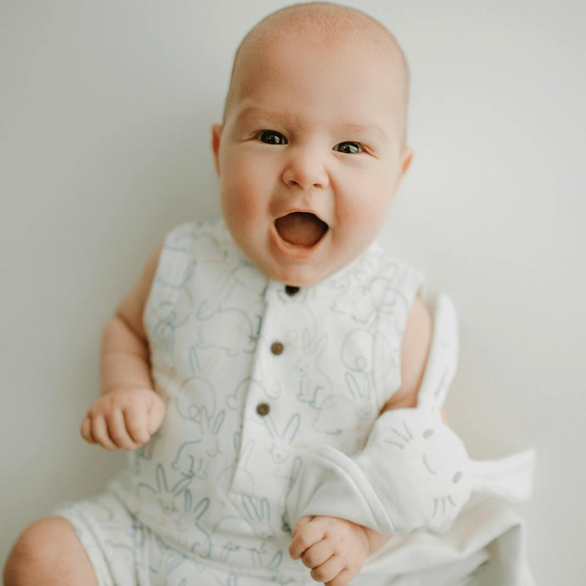 tank romper | bunnies