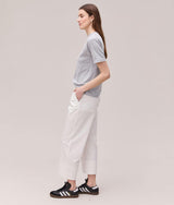 Womens Relaxed Everyday Tee - Pigment Dye Jersey - Heather Grey