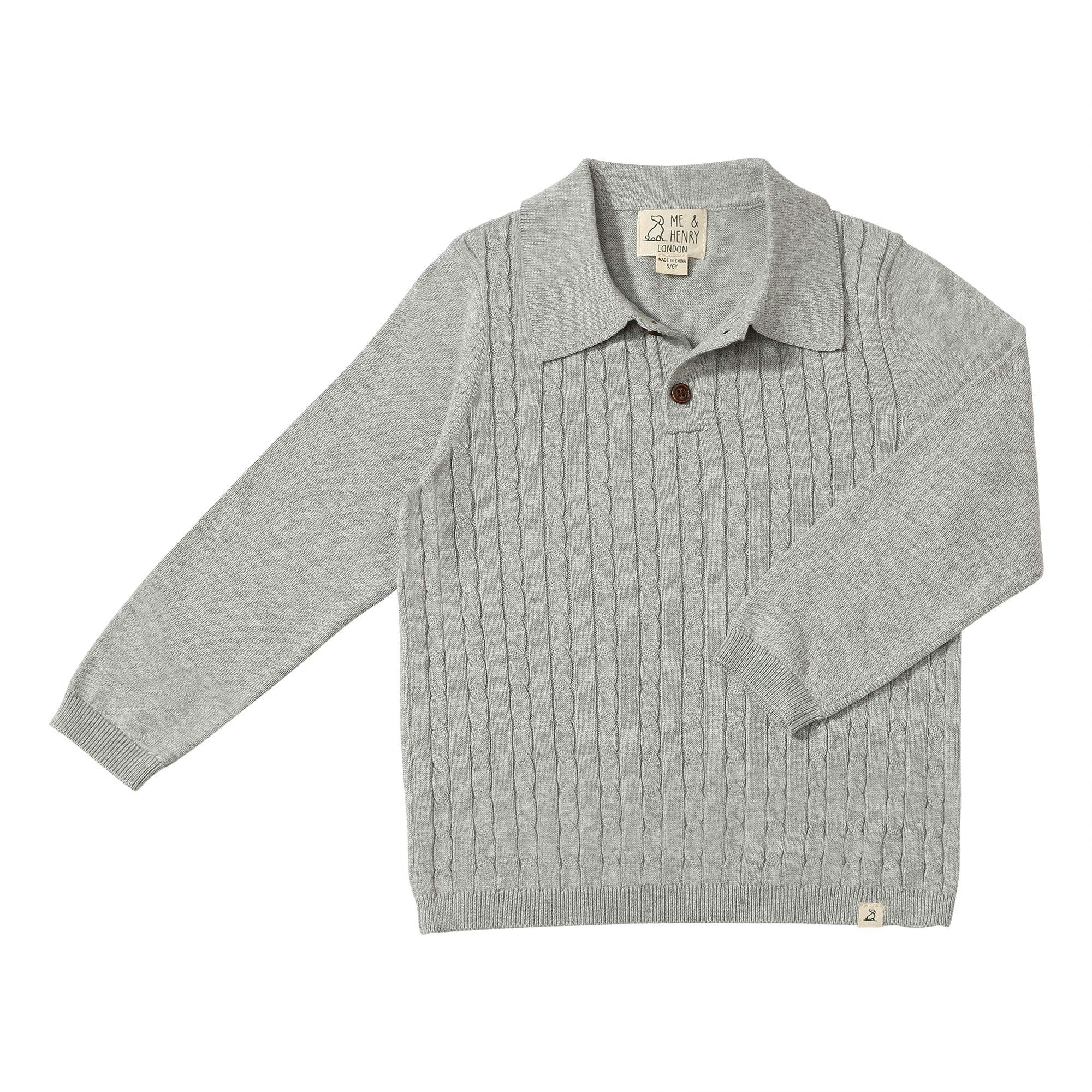 CHRISTIAN Grey Cable Polo