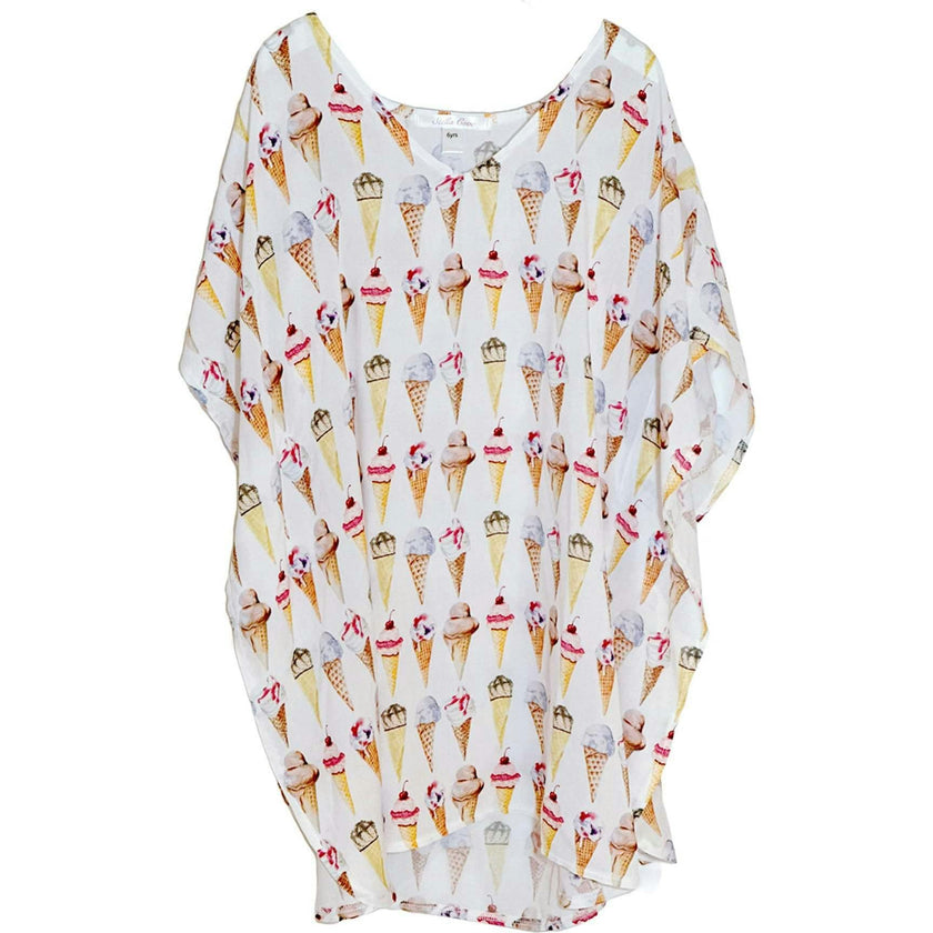 Print Cover-Up Poncho