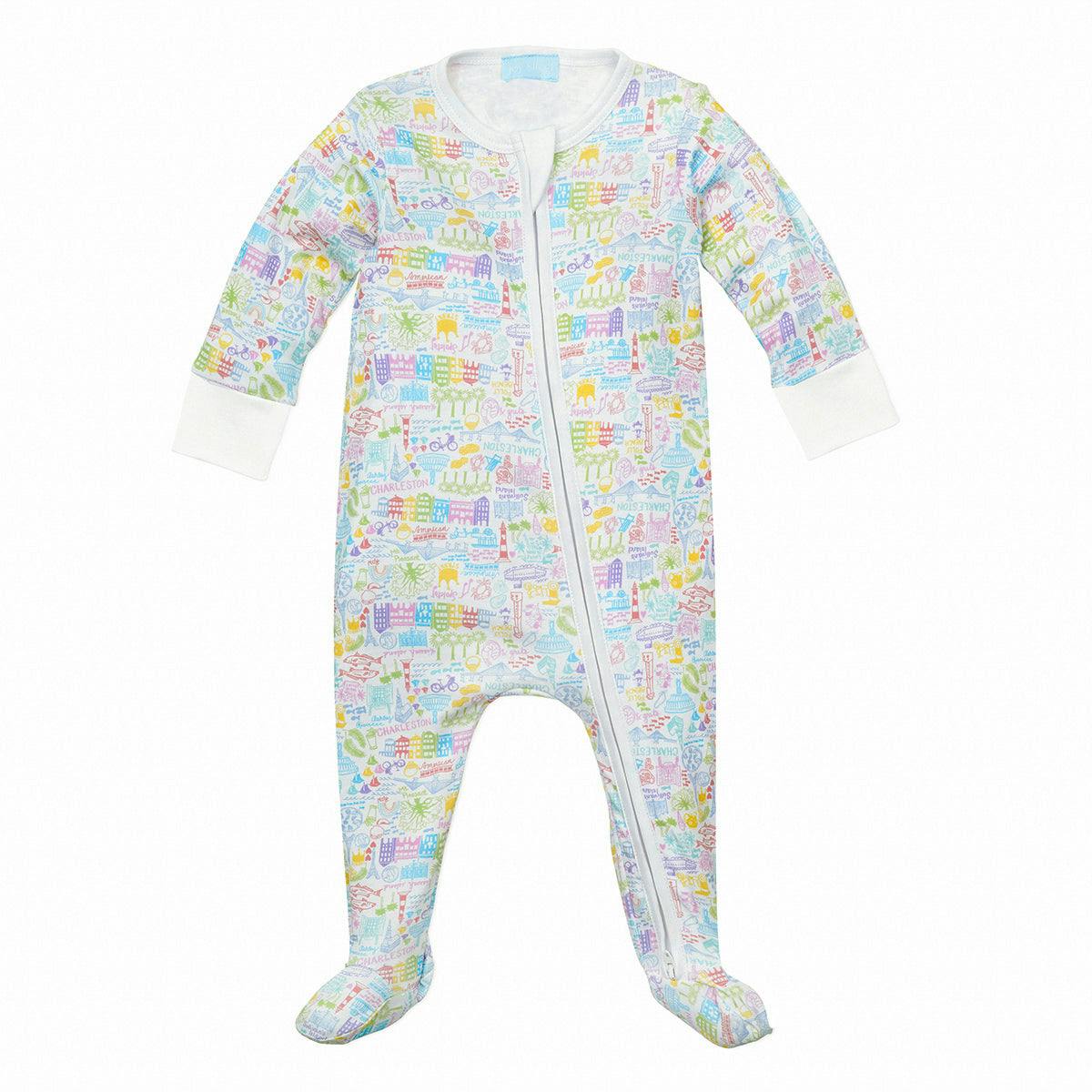 Charleston Zip Baby Onesie