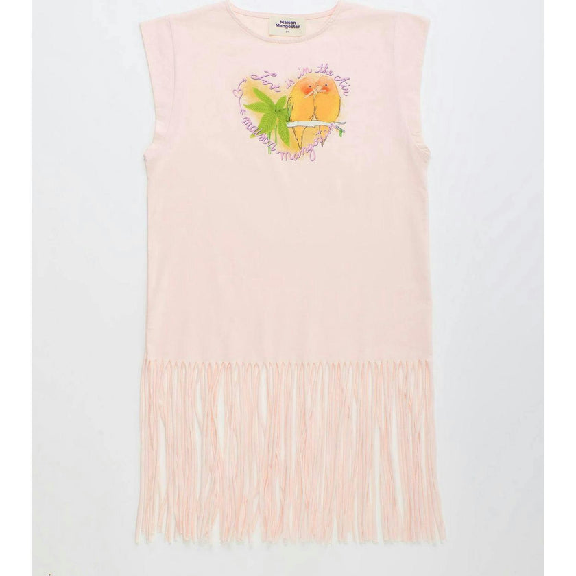 BIRDS DRESS BLUSH