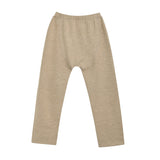 Gray Solid Wool-Blend Pajama Set