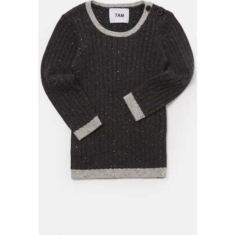 Baby Boys Hug Me Ribbed Contrast Trim Long Sleeve Top
