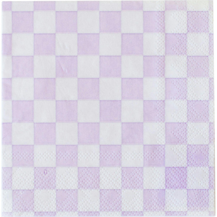 Check It! Purple Posse Cocktail Napkins