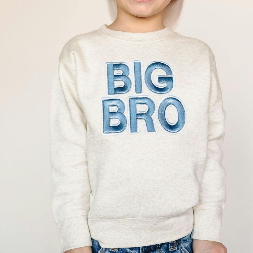 Big Bro Embroidered Patch Sweatshirt - Natural Heather