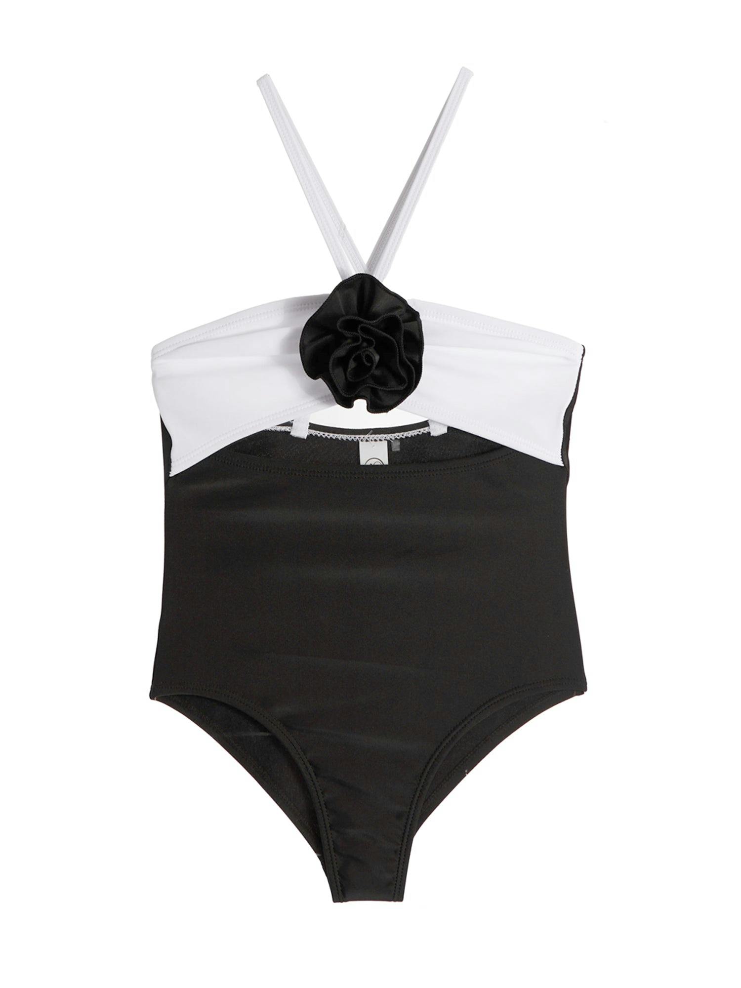 Eliana Rosette Halter One Piece Swimsuit