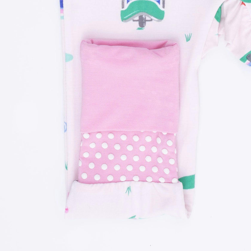 Vintage Golf Carts Pink - Convertible Romper