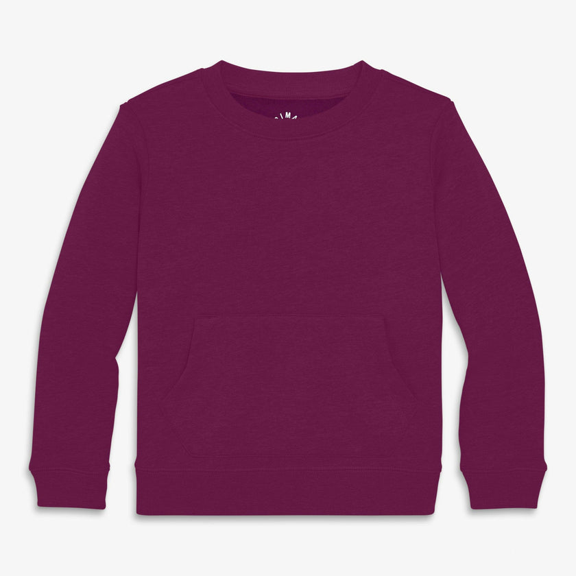 Kids cozy fleece crewneck sweatshirt