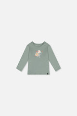Baby Organic Cotton Long Sleeve T-Shirt Sage Green